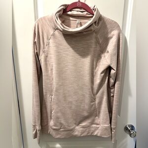 3/4 zip light pink long sleeve